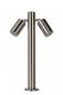 Preview: Lucide ARNE-LED Pollerleuchte Chrom Matt – 2x5W GU10, 2700K, IP44, schwenkbar