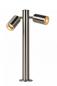 Preview: Lucide ARNE-LED Pollerleuchte Chrom Matt – 2x5W GU10, 2700K, IP44, schwenkbar