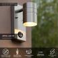 Preview: Lucide ARNE LED Wandstrahler Außen GU10 Chrom Matt Sensor IP44