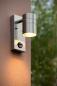 Preview: Lucide ARNE LED Wandstrahler Außen GU10 Chrom Matt Sensor IP44