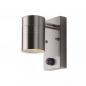 Preview: Lucide ARNE LED Wandstrahler Außen GU10 Chrom Matt Sensor IP44