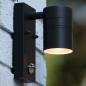 Preview: LUCIDE ARNE-LED IR Wandstrahler Außen GU10 IP44 Schwarz mit Sensor