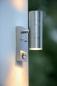 Preview: Lucide ARNE-LED IR Wandstrahler Chrom Matt GU10 IP44 Sensor Außen