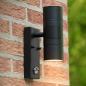 Preview: Lucide ARNE-LED IR Wandstrahler Außen Schwarz GU10 IP44 mit Sensor