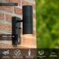 Preview: Lucide ARNE-LED IR Wandstrahler Außen Schwarz GU10 IP44 mit Sensor