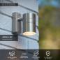 Preview: Lucide ARNE-LED – Wandstrahler / Wandleuchte Innen & Außen – Ø 6,3 cm – LED GU10 – 1x5W 2700K – IP44 – Chrom matt