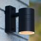Preview: Lucide ARNE-LED Wandstrahler IP44 Schwarz – 1x GU10 LED 2700K Außenwandleuchte