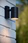 Preview: Lucide ARNE-LED Wandstrahler IP44 Schwarz – 1x GU10 LED 2700K Außenwandleuchte