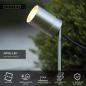 Preview: Lucide ARNE-LED Gartenstrahler Ø6,3 cm GU10 LED 5W 2700K IP44 Chrom Matt