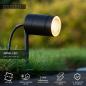 Preview: Lucide ARNE-LED Gartenstrahler Ø6,3 cm GU10 LED 5W 2700K IP44 Schwarz