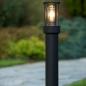 Preview: Lucide LORI Pollerleuchte Anthrazit – 1xE27, IP44, Tag/Nacht-Sensor, 80 cm