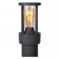Preview: Lucide LORI Pollerleuchte Anthrazit – 1xE27, IP44, Tag/Nacht-Sensor, 80 cm