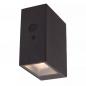 Preview: Lucide BOLTON – Solar LED Außenwandleuchte 1x1W 3000K IP54 Schwarz mit Sensor