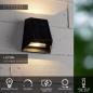 Preview: Lucide LUTON – Solar LED Außenwandleuchte 1x2W 2700K/3000K IP54 Schwarz mit Sensor