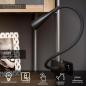 Preview: Lucide ZOZY Klemmleuchte LED 1x4W 3000K Schwarz 3-StepDim flexibel