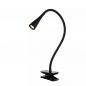 Preview: Lucide ZOZY Klemmleuchte LED 1x4W 3000K Schwarz 3-StepDim flexibel