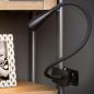 Preview: Lucide ZOZY Klemmleuchte LED 1x4W 3000K Schwarz 3-StepDim flexibel
