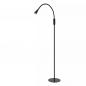 Preview: Lucide ZOZY LED Stehlampe mit Lesearm 4W 3000K 3-StepDim Schwarz modern