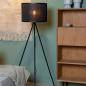 Preview: Lucide Stehlampe TAGALOG – Rattan Stehleuchte Ø55 cm im Japandi-Stil