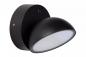 Preview: Lucide FINN Wandleuchte Innen/Außen LED 12W 3000K IP54 Schwarz mit Tag/Nacht-Sensor
