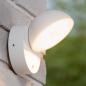 Preview: Lucide FINN Wandleuchte Innen/Außen LED 12W 3000K IP54 Weiß mit Tag/Nacht-Sensor