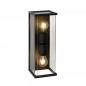 Preview: Lucide CLAIRE Wandleuchte Innen/Außen Anthrazit E27 2x IP54 Glas Metall dimmbar