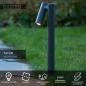 Preview: Lucide TATUM LED Pollerleuchte Anthrazit – 5W, 3000K, IP65, schwenkbar