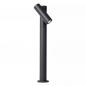 Preview: Lucide TATUM LED Pollerleuchte Anthrazit – 5W, 3000K, IP65, schwenkbar
