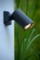 Preview: Lucide MANAL – LED Wandstrahler Außen 1x13W 3000K IP65 Anthrazit