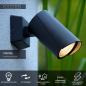 Preview: Lucide MANAL – LED Wandstrahler Außen 1x13W 3000K IP65 Anthrazit