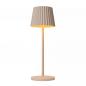 Preview: Lucide JUSTINE – wiederaufladbare Tischlampe Innen & Außen in Beige