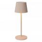 Preview: Lucide JUSTINE – wiederaufladbare Tischlampe Innen & Außen in Beige