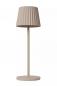 Preview: Lucide JUSTINE – wiederaufladbare Tischlampe Innen & Außen in Beige