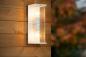 Preview: Lucide CLAIRE Wandleuchte Innen/Außen Weiß E27 2x IP54 Glas Metall dimmbar