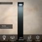 Preview: Lucide TEXAS LED Pollerleuchte Anthrazit – 8W, 3000K, IP54, 40 cm