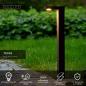 Preview: Lucide TEXAS LED Pollerleuchte Anthrazit – 7W, 3000K, IP54, 60 cm