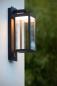 Preview: Lucide CLAIRETTE - Wandleuchte Innen/Außen - LED - 1x13W 3000K - IP54 - Bewegung und Tag/Nacht-Sensor - Anthrazit