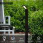 Preview: Lucide LAWFORD LED Pollerleuchte Schwarz – 6W, 3000K, IP54, 80,5 cm
