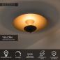 Preview: Lucide VULCAN LED Deckenleuchte Ø35 cm 9W 3000K dimmbar Schwarz Messing