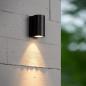 Preview: Lucide AKRA Wandleuchte Außen Schwarz LED IP54 Downlight 2700K