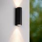Preview: Lucide AKRA Außen-Wandleuchte Schwarz LED 2x6,5W IP54