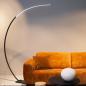 Preview: Lucide CURVE Bogenlampe LED 15W 2700K Schwarz dimmbar mit Marmorfuß