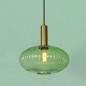 Preview: Lucide MALOTO Pendelleuchte Ø30 cm Amber Glas E27 dimmbar Retro
