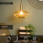 Preview: Lucide MALOTO Pendelleuchte Ø30 cm Amber Glas E27 dimmbar Retro