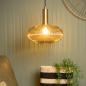 Preview: Lucide MALOTO Pendelleuchte Ø30 cm Amber Glas E27 dimmbar Retro
