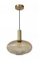 Preview: Lucide MALOTO Pendelleuchte Ø30 cm Amber Glas E27 dimmbar Retro