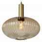 Preview: Lucide MALOTO Pendelleuchte Ø30 cm Amber Glas E27 dimmbar Retro
