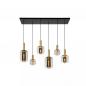 Preview: Lucide JOANET Pendelleuchte 6xE27 Rauchglas Grau modern dimmbar