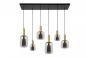 Preview: Lucide JOANET Pendelleuchte 6xE27 Rauchglas Grau modern dimmbar