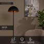 Preview: Lucide SIEMON Stehlampe Ø35cm E27 Schwarz Retro Design